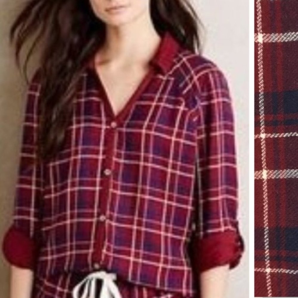 Anthropologie | Plaid Flannel Button-Down
